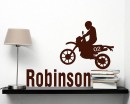 Motorcycle Boy Customized Name Vinyl Decal For Nursery